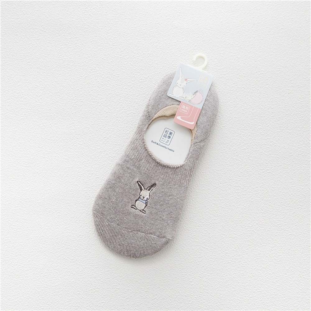 5 Pairs Women Rabbit No Show Ankle Socks - Picture 7 of 8